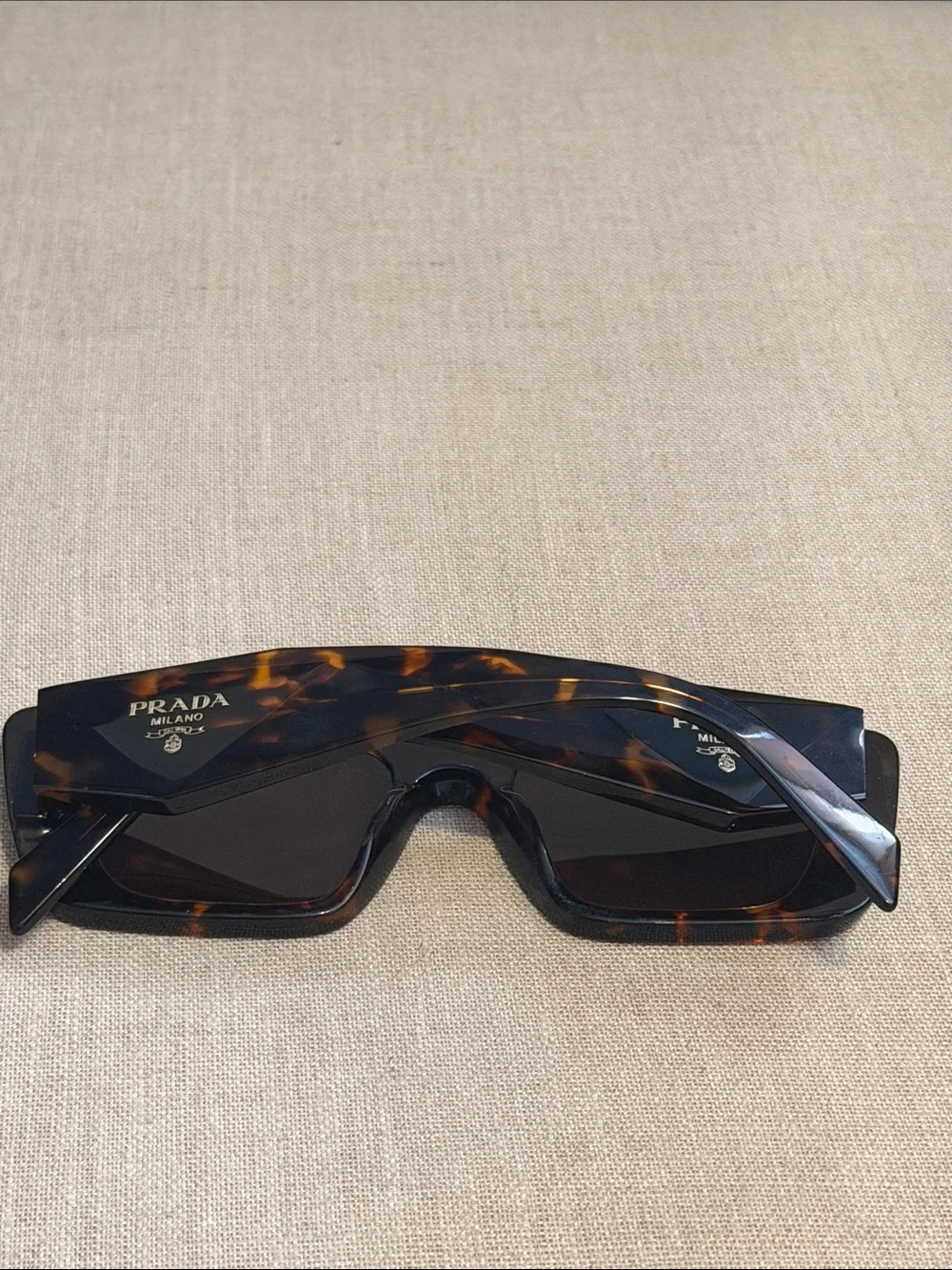Authentic Prada Tortoiseshell Square Sunglasses, also known as “Prada PR 17WS”